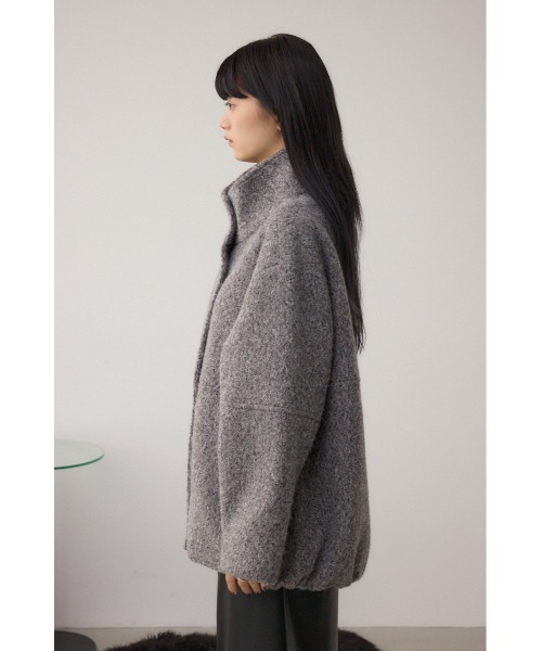 AZUL by moussy（アズールバイマウジー）の「ブークレスタンドコート（ブルゾン・レディース・アイボリー/杢グレー/ライトブルー・MEDIUM/SMALL）」の20枚目の写真