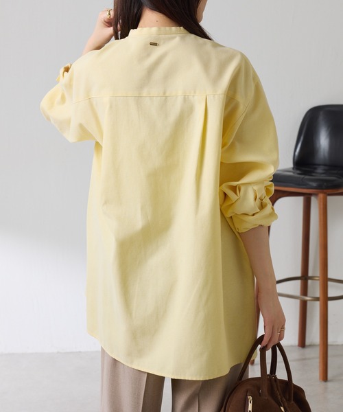 COLLAGE GALLARDAGALANTE（コラージュガリャルダガランテ）の「ナローボウタイオーバーシャツ（シャツ/ブラウス・レディース・イエロー/ブルー・FREE）」の20枚目の写真