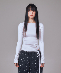 BASIC BOAT NECK LONG SLEEVE WHITE