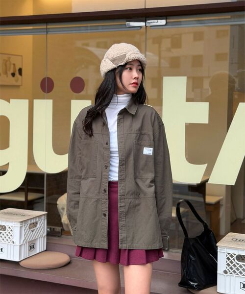 Verdnt（バーダント）の「オーバーサイズキャンバスポケットパッチワークシャツ[カーキ]（シャツ/ブラウス・レディース・その他・LARGE/SMALL/MEDIUM）」の11枚目の写真