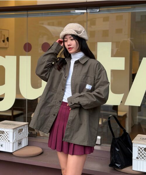 Verdnt（バーダント）の「オーバーサイズキャンバスポケットパッチワークシャツ[カーキ]（シャツ/ブラウス・レディース・その他・LARGE/SMALL/MEDIUM）」の12枚目の写真