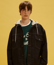 DISTN9NE（ディストナイン）の「デニムトラッカージャケット BLACK (LP1JU031-076)（デニムジャケット）」