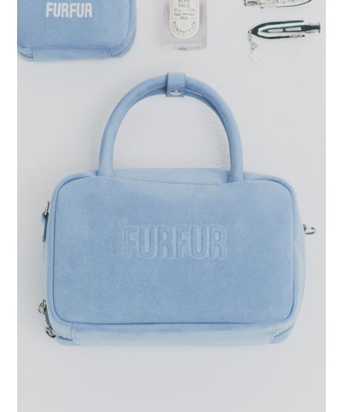 FURFUR（ファーファー）の「【限定カラー】バリエーションスクエアボストンバッグ（ボストンバッグ・レディース・ブラック/ピンク/ブラウン/ホワイト/サックスブルー/ライトベージュ・F）」の5枚目の写真