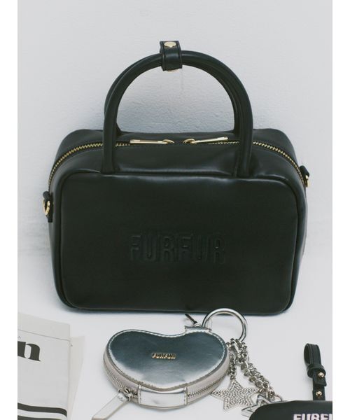 FURFUR（ファーファー）の「【限定カラー】バリエーションスクエアボストンバッグ（ボストンバッグ・レディース・ブラック/ピンク/ブラウン/ホワイト/サックスブルー/ライトベージュ・F）」の2枚目の写真