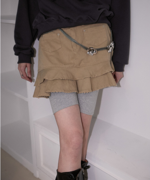 ROSEFRANTZ（ロゼフランツ）の「Rebel Layer Frill Mini Skirt [Beige]（スカート・レディース・Beige・MEDIUM/SMALL）」の6枚目の写真