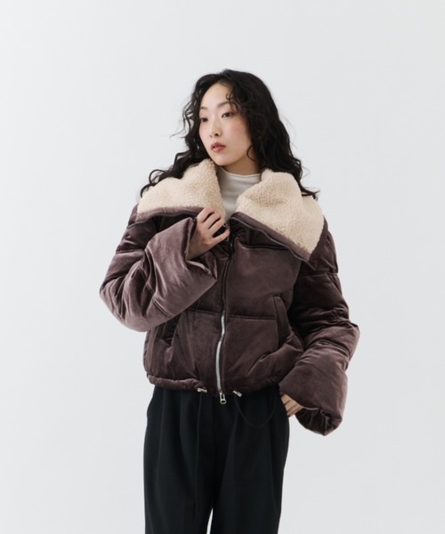 Velvet Short Down Jacket / ベルベットショートダウンジャケット