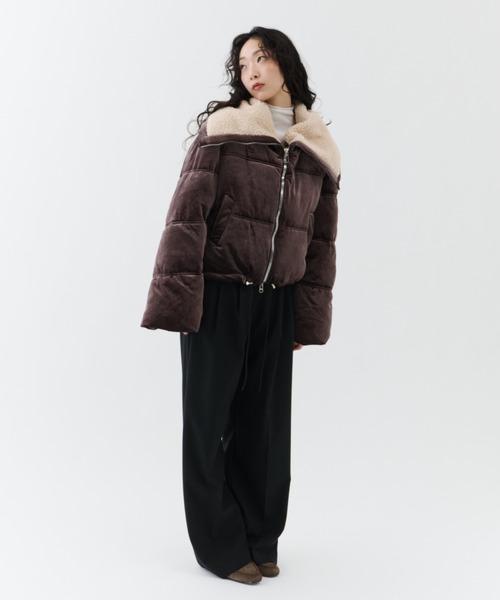 naDime Velvet down jacket ダウンジャケット Velvet Short Down Jacket / ベルベットショートダウンジャケット