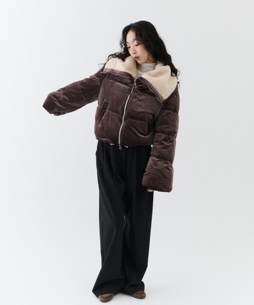 Velvet Short Down Jacket / ベルベットショートダウンジャケット