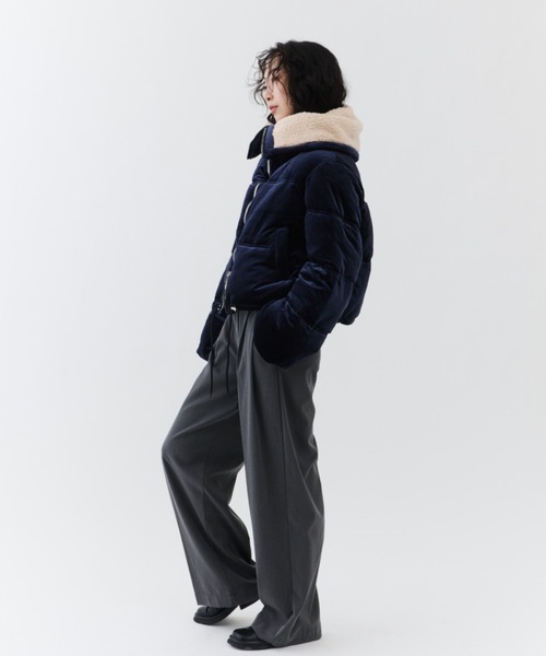 セール】Velvet Short Down Jacket / ベルベットショートダウン