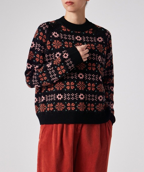 セール】ブラック フェアアイル ニット / 255553 653N（ニット