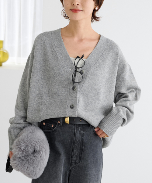 JOURNAL STANDARD relume（ジャーナルスタンダード　レリューム）の「《追加2》ハミルトンウールVカーディガン（カーディガン/ボレロ・レディース・チャコールグレー/グレー/レッド・FREE）」の22枚目の写真