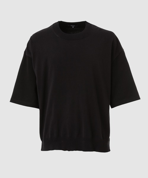COMME des GARCONS HOMME(コム デ ギャルソン・オム)の「KNIT-DOCKING COTTON T-SHIRTS(Tシャツ/カットソー・メンズ・ブラック/ブラウン・XL/L/M/S)」の1枚目の写真