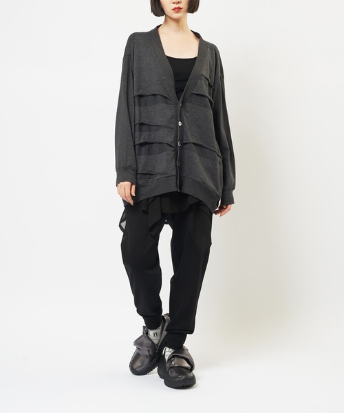 gomme（ゴム）の「バルーンパネルカーディガン（カーディガン/ボレロ・レディース・ブラック/チャコールグレー・MEDIUM）」の22枚目の写真