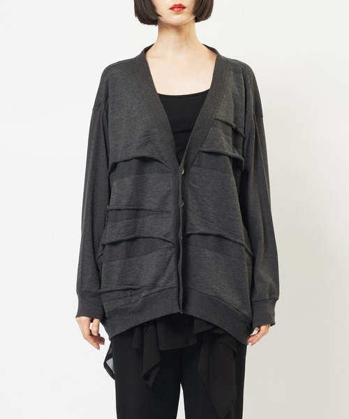 gomme（ゴム）の「バルーンパネルカーディガン（カーディガン/ボレロ・レディース・ブラック/チャコールグレー・MEDIUM）」の18枚目の写真
