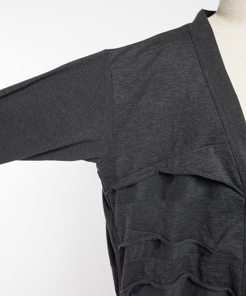 gomme（ゴム）の「バルーンパネルカーディガン（カーディガン/ボレロ・レディース・ブラック/チャコールグレー・MEDIUM）」の4枚目の写真