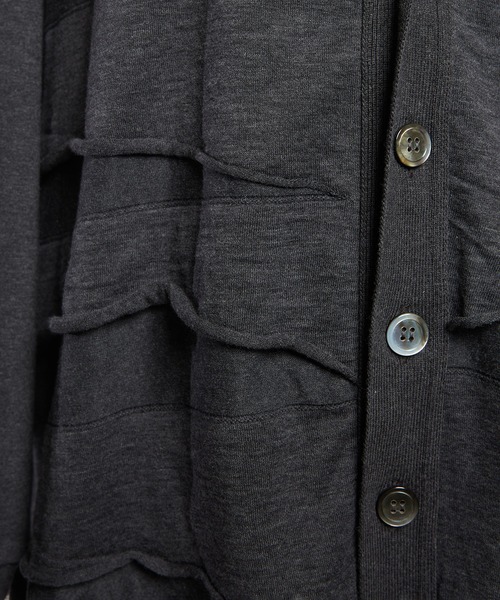 gomme（ゴム）の「バルーンパネルカーディガン（カーディガン/ボレロ・レディース・ブラック/チャコールグレー・MEDIUM）」の5枚目の写真