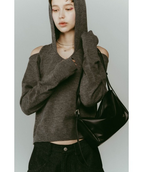 Knuth Marf(クヌースマーフ)の「ring-handle bag(ハンドバッグ・レディース・ブラック/アイボリー・ONE SIZE)」の9枚目の写真