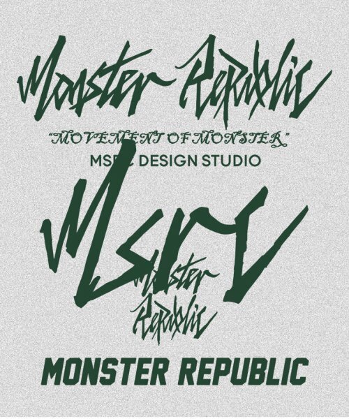 MONSTER REPUBLIC(モンスターリパブリック)の「ムーブメントレタリングディープグリーンフードパーカーグレー(パーカー・レディース・その他・X-LARGE/LARGE/MEDIUM/SMALL)」の3枚目の写真