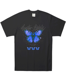 MONSTER REPUBLIC（モンスターリパブリック）の「バタフライブルーTシャツブラック（Tシャツ/カットソー）」