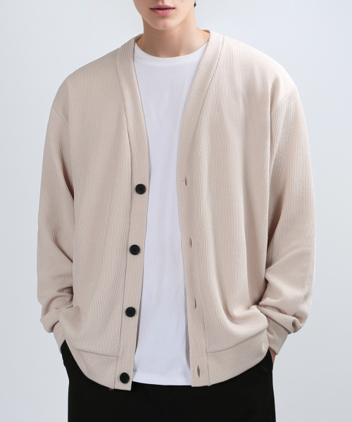 [OVER‑FIT] GAFF TEX CARDIGAN (SAND) — оверсайз кардиган GAFF TEX, песочный