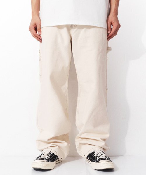 QT8 GARMENTS(キューティーエイトガーメント)の「GB Cotton Stitch Carpenter Pant (Oatmeal)(デニムパンツ・レディース・その他・LARGE/X-LARGE)」の1枚目の写真