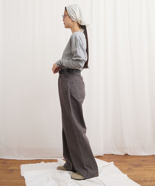 fig Ｌondon（フィグロンドン）の「ZIM tereko puff pullover（Tシャツ/カットソー・レディース・グレー/ブラック/ホワイト・FREE）」の4枚目の写真