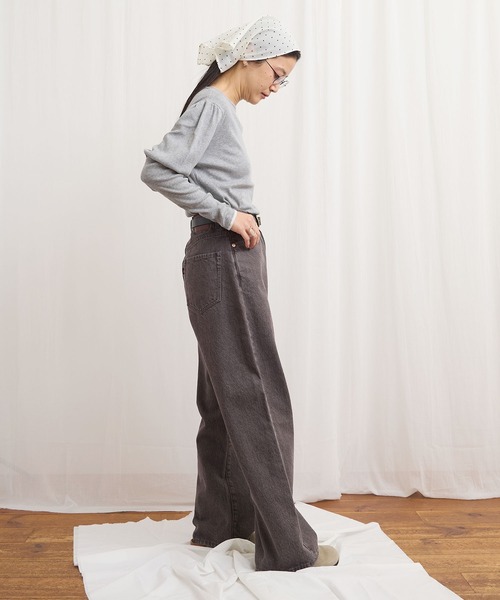 fig Ｌondon（フィグロンドン）の「ZIM tereko puff pullover（Tシャツ/カットソー・レディース・グレー/ブラック/ホワイト・FREE）」の5枚目の写真