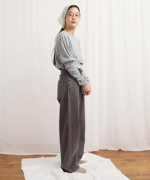 fig Ｌondon（フィグロンドン）の「ZIM tereko puff pullover（Tシャツ/カットソー・レディース・グレー/ブラック/ホワイト・FREE）」の13枚目の写真