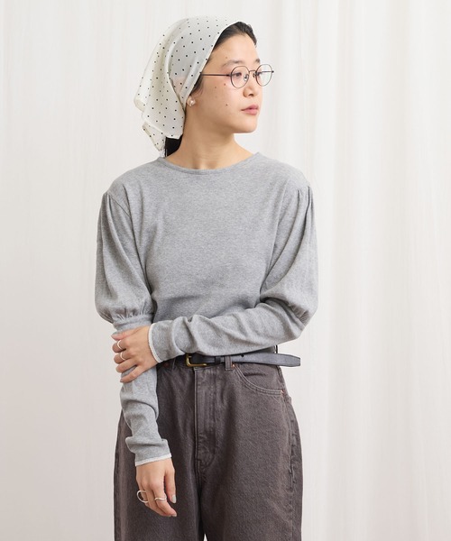 fig Ｌondon（フィグロンドン）の「ZIM tereko puff pullover（Tシャツ/カットソー・レディース・グレー/ブラック/ホワイト・FREE）」の14枚目の写真