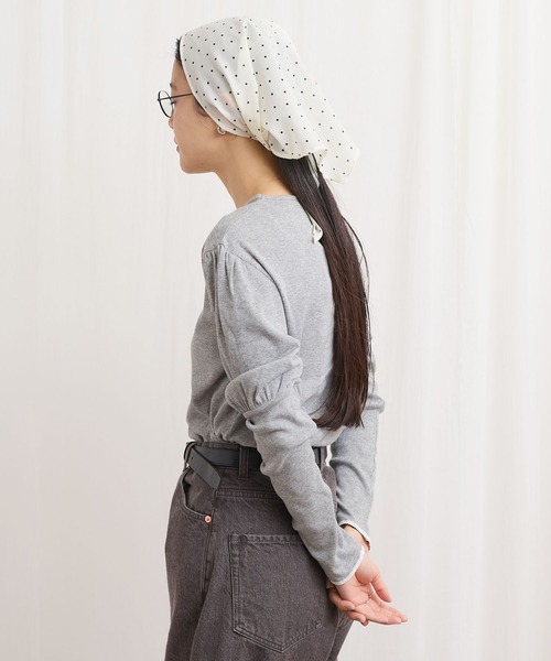 fig Ｌondon（フィグロンドン）の「ZIM tereko puff pullover（Tシャツ/カットソー・レディース・グレー/ブラック/ホワイト・FREE）」の16枚目の写真