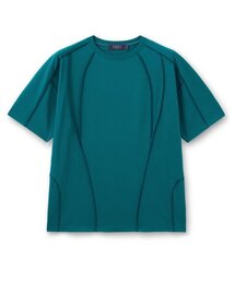 REVERSE OVERLOCK STITCH HALF T-SHIRTS TEAL