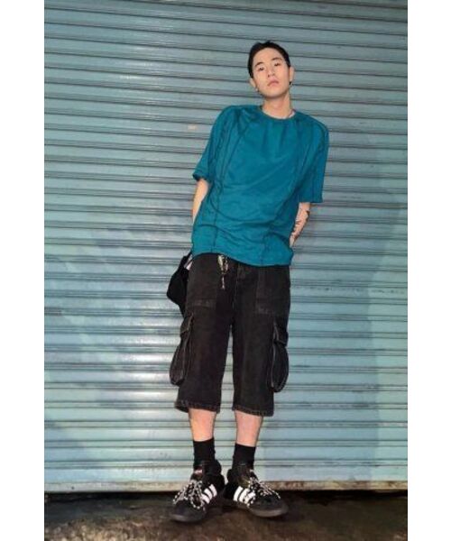 BESLOW（ビースロー）の「REVERSE OVERLOCK STITCH HALF T-SHIRTS TEAL（Tシャツ/カットソー・メンズ・その他・MEDIUM/SMALL）」の8枚目の写真