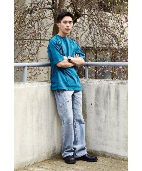 BESLOW（ビースロー）の「REVERSE OVERLOCK STITCH HALF T-SHIRTS TEAL（Tシャツ/カットソー・メンズ・その他・MEDIUM/SMALL）」の9枚目の写真