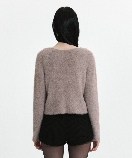 CURETTY(キュリティ)の「C SOFT KNIT CARDIGAN SET-UP_BEIGE(カーディガン/ボレロ・レディース・Beige・SMALL)」の4枚目の写真
