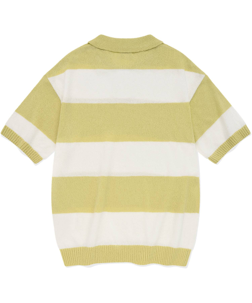 COVERNAT（カバーナット）の「Cロゴラグビーカラー ハーフニット ライム（ニット/セーター・レディース・その他・SMALL/MEDIUM/LARGE/X-LARGE/X-SMALL）」の2枚目の写真