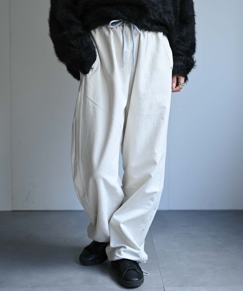 バイカラーツイルチノ風スウェットパンツ（スウェットパンツ）｜CREARE