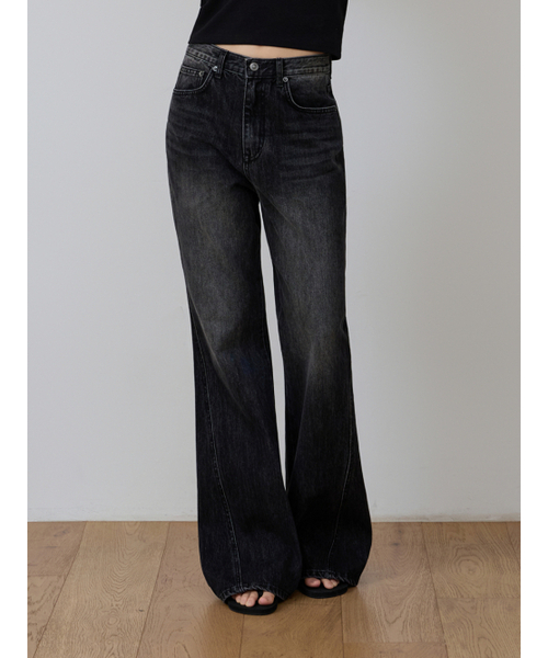 CCOMA(コンマ)の「CMJ22 モダンブーツカットライトブラックデニムパンツ(デニムパンツ・レディース・その他・SMALL/MEDIUM/LARGE)」の1枚目の写真