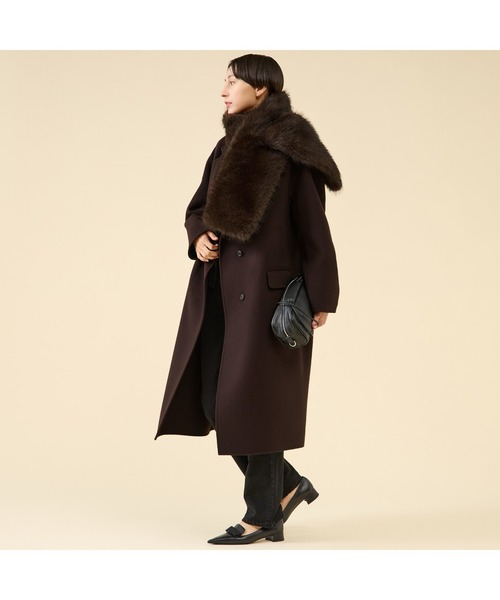 martinique（マルティニーク）の「《追加》フェイクファーストール（ストール/ショール・レディース・ブラウン・FREE）」の3枚目の写真