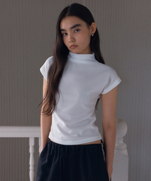 Half-neck Rib Top (White)