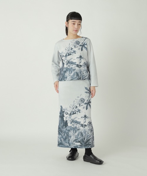 ZUCCa(ズッカ)の「WILD FLOWER JERSEY / スカート / P(スカート・レディース・マルチ/ライトグレー・M size)」の10枚目の写真