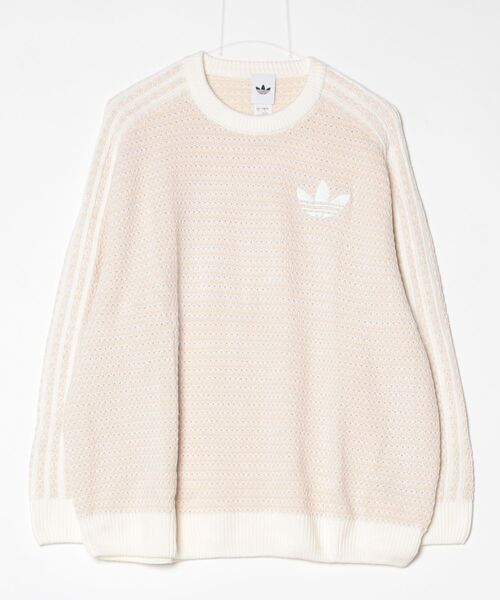 adidas(アディダス)の「ホリデー パック ニット セーター / トレーナー / アディダスオリジナルス adidas Originals(スウェット・レディース・ホワイト/ホワイト×レッド・MEDIUM/SMALL/X-SMALL/XX-LARGE/LARGE/X-LARGE)」の11枚目の写真