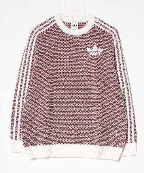 adidas(アディダス)の「ホリデー パック ニット セーター / トレーナー / アディダスオリジナルス adidas Originals(スウェット・レディース・ホワイト/ホワイト×レッド・MEDIUM/SMALL/X-SMALL/XX-LARGE/LARGE/X-LARGE)」の12枚目の写真