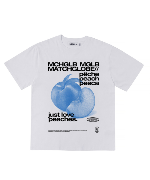 MATCHGLOBE（マッチグローブ）の「ピーチスオーバーサイズTシャツ（ホワイト）（Tシャツ/カットソー・レディース・その他・FREE）」の6枚目の写真