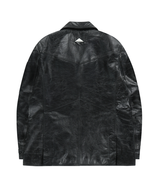 UNGIMMICK(アンジミック)の「BUFFALO LEATHER SINGLE JACKET (DARK GRAY)(ライダースジャケット・メンズ・その他・MEDIUM/LARGE)」の2枚目の写真
