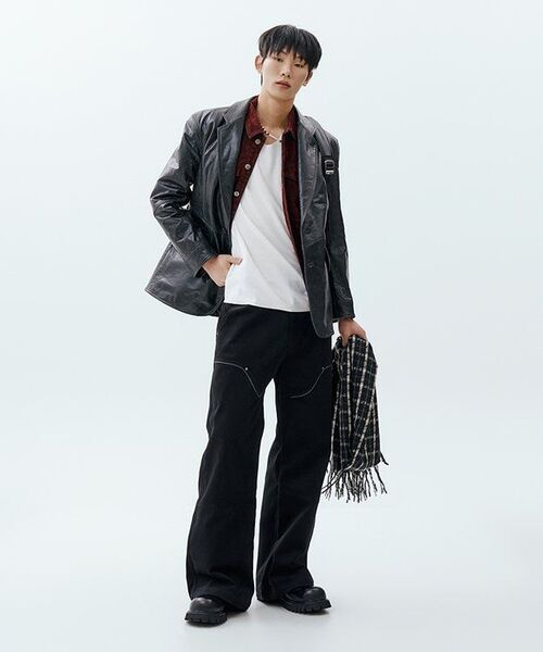 UNGIMMICK(アンジミック)の「BUFFALO LEATHER SINGLE JACKET (DARK GRAY)(ライダースジャケット・メンズ・その他・MEDIUM/LARGE)」の6枚目の写真