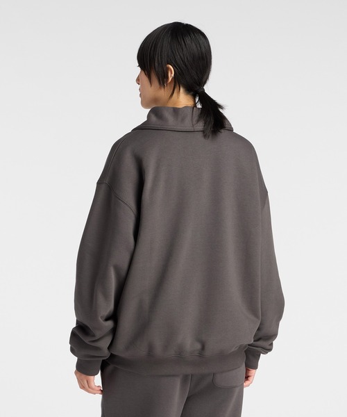 NEW BALANCE（ニューバランス）の「リニアヘリテージフリースハーフジップ（スウェット・レディース・サンドグレー/スミクロ・SMALL/MEDIUM/LARGE/X-LARGE）」の4枚目の写真