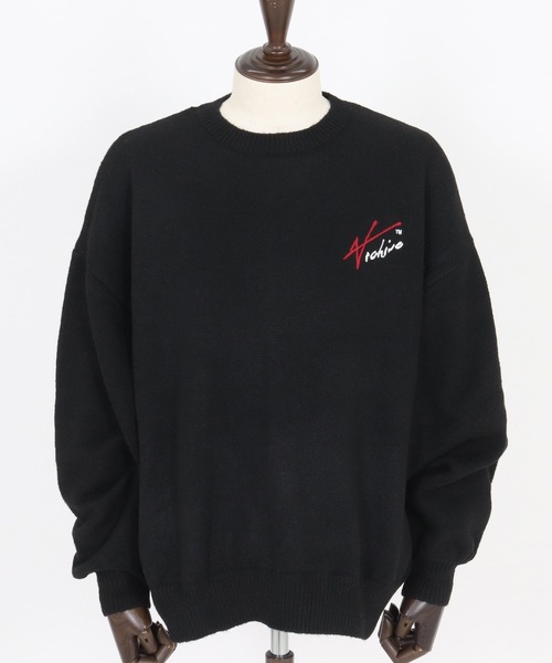ADAM PATEK(アダムパテック)の「【ADAMPATEK/アダムパテック】archive shaggy crest crewneck ロゴスウェット(スウェット・メンズ・ブラック×イエロー/ブラック×レッド・1/2)」の10枚目の写真