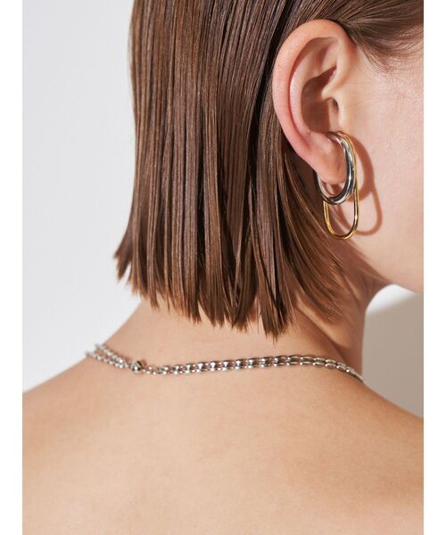 ELENDEEK（エレンディーク）の「ダブルフープイヤーカフ（イヤーカフ・レディース・シルバー/ゴールド・FREE）」の7枚目の写真