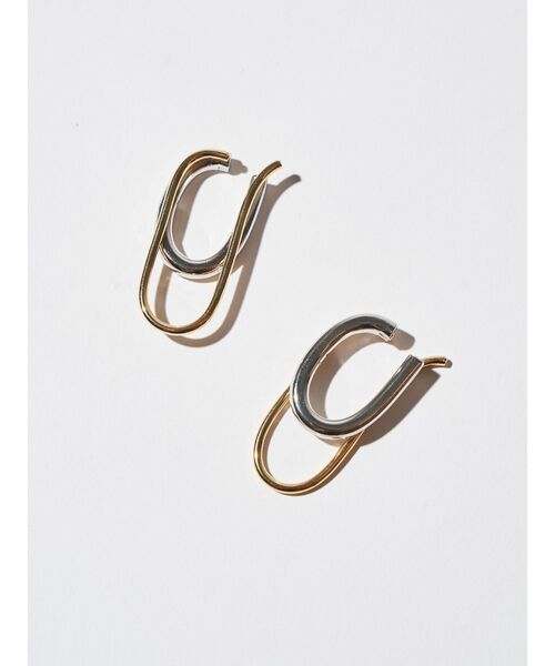 ELENDEEK（エレンディーク）の「ダブルフープイヤーカフ（イヤーカフ・レディース・シルバー/ゴールド・FREE）」の9枚目の写真