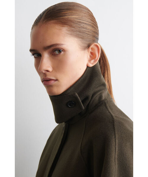 COS ショートコート ファネルネックダブルフェイスウールショートコート（その他アウター